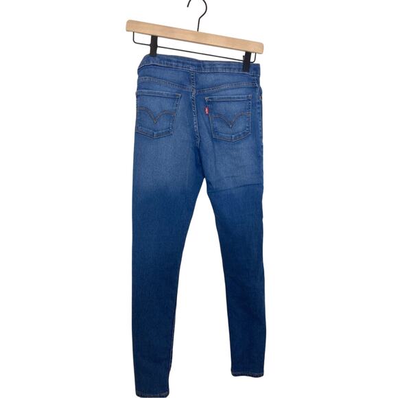 Denim Levi Strauss and Co. Youth Adjustable Magic Belt Girls Sz 14 Skinny Jeans - Picture 5 of 5